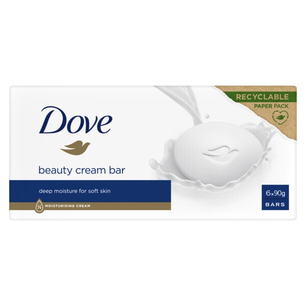 Dove Moisturising Soap Beauty Cream Bar 6X90g