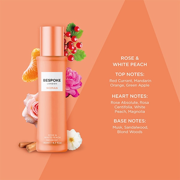 Bespoke Woman Rose & White Peach Perfume Mist 140Ml