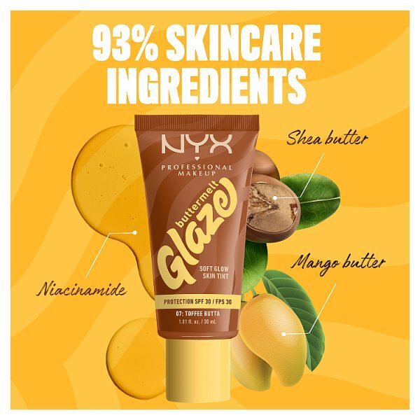 NYX Professional Makeup Buttermelt Glaze Skin Tint + SPF30 Foundation