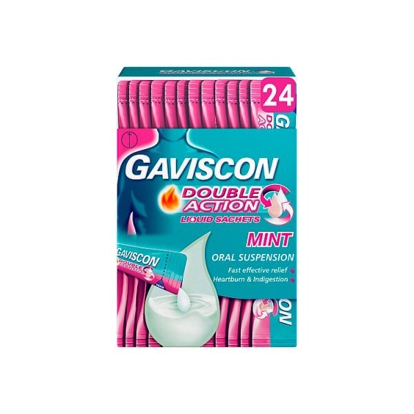 Gaviscon Heartburn Double Action Liquid Sachets 24s