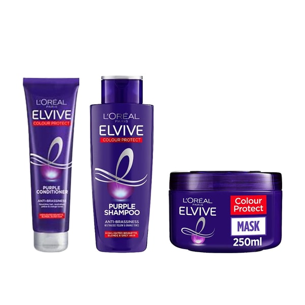 L'Oreal Paris Elvive Colour Protect Purple Bundle