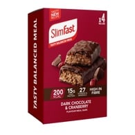 Slimfast Meal Replacement Bar Dark Chocolate Cranberry 4X60g