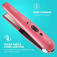 Revamp Progloss Cordless Compact Straightener - Pink Power