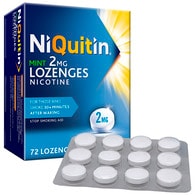 NiQuitin Mint 2mg Lozenges, 72 Lozenges- Quit Smoking Aid