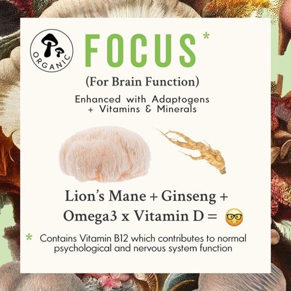 Grass & Co. Focus Lion's Mane Mushrooms Capsules