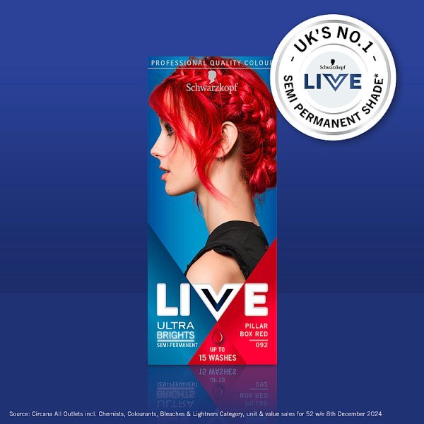 LIVE UltraBrights Semi-permanent Red Hair Dye Pillar Box Red
