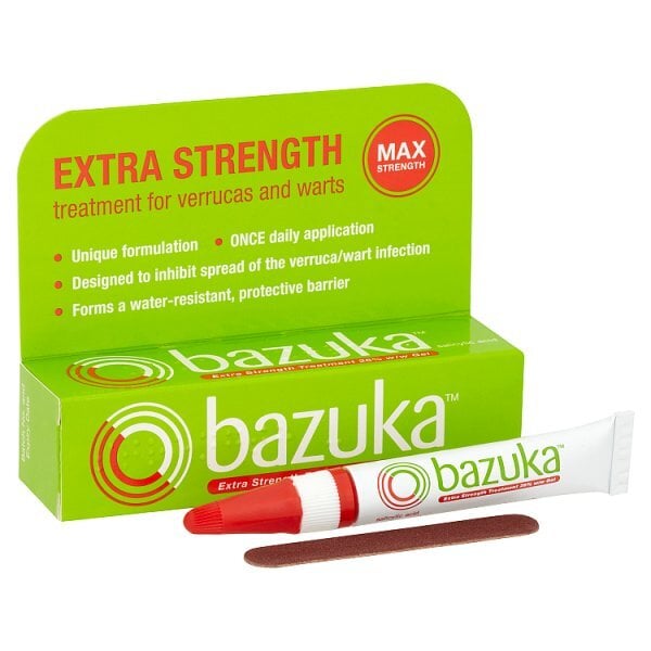 Bazuka Extra Strength Treatment Gel for Verruca & Wart 6g