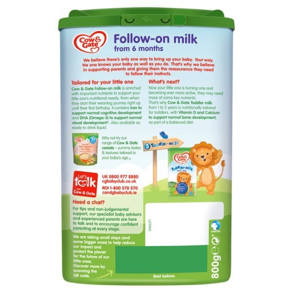 Cow & Gate 2 Follow On Baby Milk Formula 6-12 Months 800g