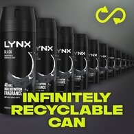 Lynx 48 Hour Aerosol Bodyspray Deodorant Black 150ml
