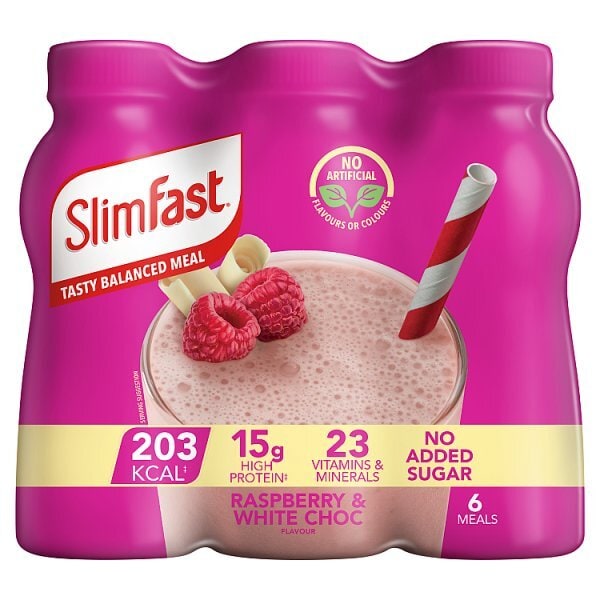 SlimFast Protein White Chocolate & Raspberry Meal Shake 6x325ml
