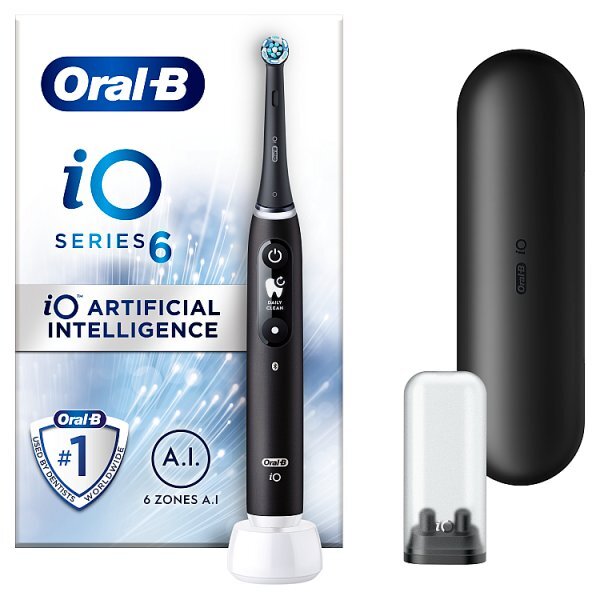 Oral-B iO6 Black Lava Electric Toothbrush + Travel Case