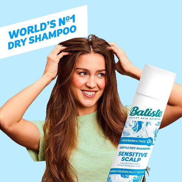 Batiste Sensitive Scalp Fragrance Free Dry Shampoo 200ml