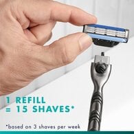 Gillette Mach3 Men's Razor Blade Refills, 12 Count