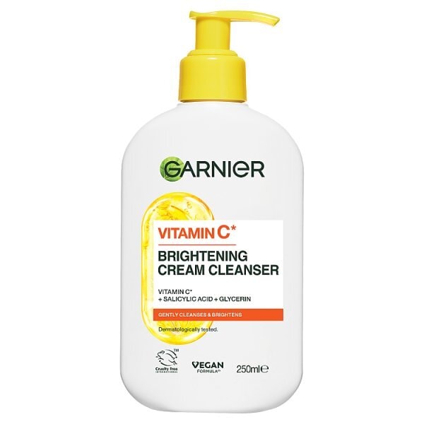 Garnier Vitamin C Brightening Cream Cleanser for Glowing Skin 250ml