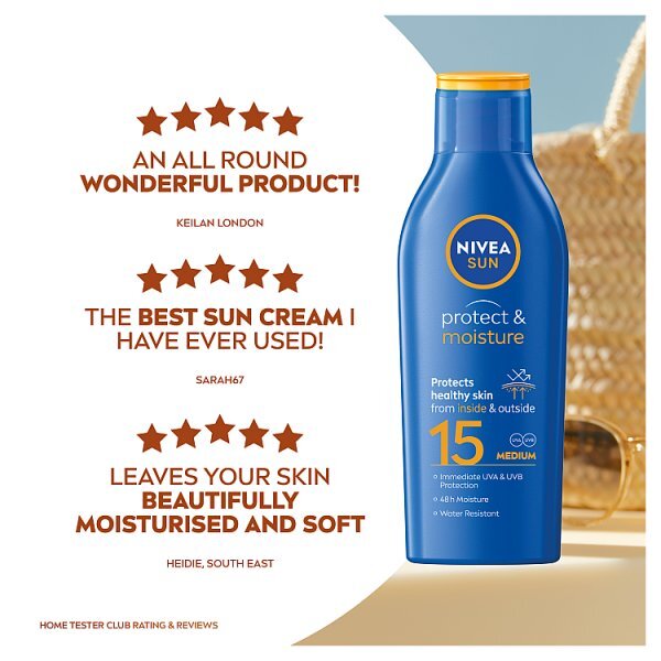 NIVEA SUN Protect & Moisture Sun Cream Lotion SPF15 200ml