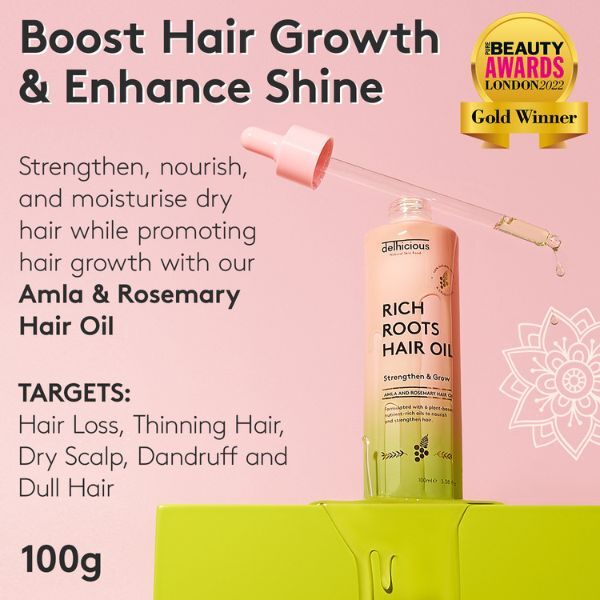 Delhicious Rich Roots Strengthen & Grow Hair Oil 50Ml