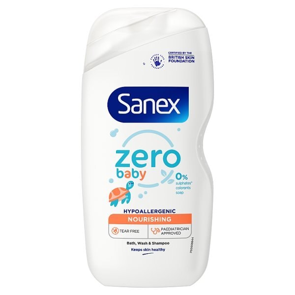 Sanex Zero% Nourishing Baby Bath Foam & Shampoo 450ml