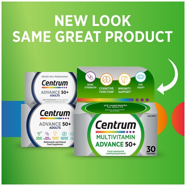 Centrum Advance 50+ Multivitamins & Minerals, 30 Tablets