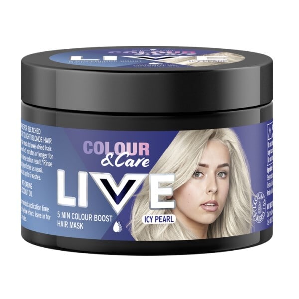 LIVE Colour & Care 5 Min Colour Hair Mask Icy Pearl 150ml