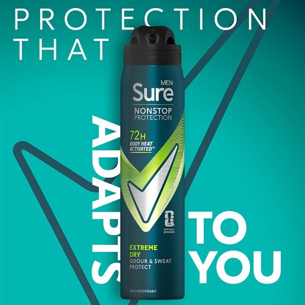 Sure Men Nonstop Protection Extreme Dry Anti-Perspirant Aerosol 250 ml