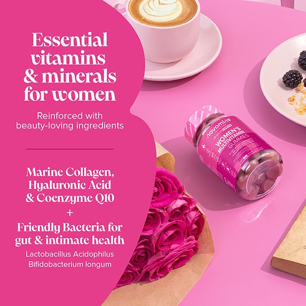 Novomins Blackberry-Flavoured Women's Multivitamin Gummies