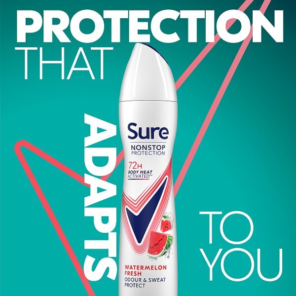 Sure Nonstop Protection Watermelon Fresh Anti-Perspirant Aerosol 250ml
