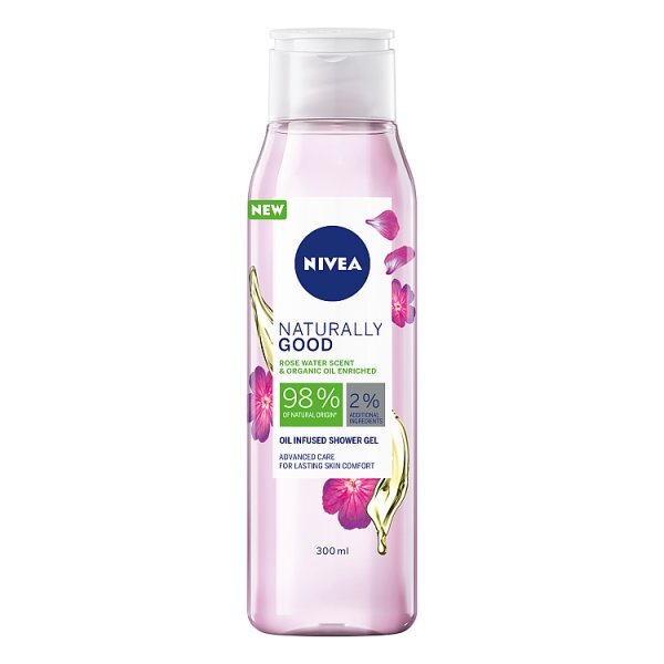 Nivea Naturally Good Rose Water Shower Gel 300Ml