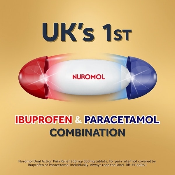 Nuromol Pain Relief Ibuprofen & Paracetamol Tablets 12s