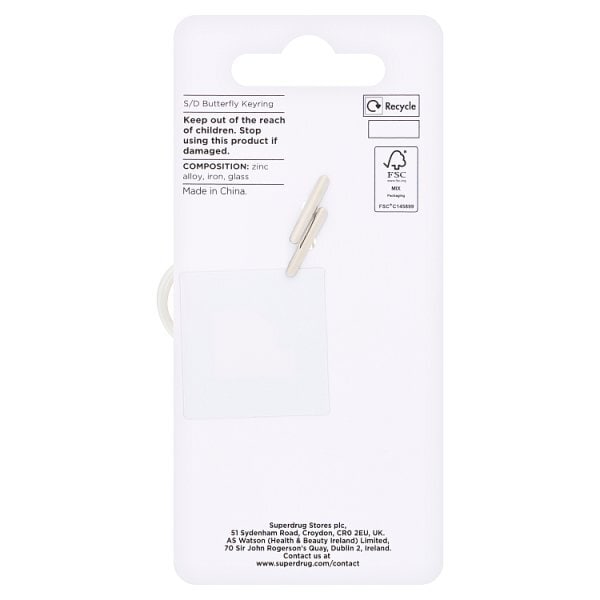 Superdrug Butterfly Keyring