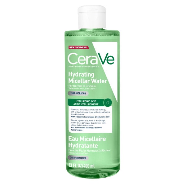 CeraVe Hydrating Micellar Water 24hr Hydration, Hyaluronic Acid 400ml