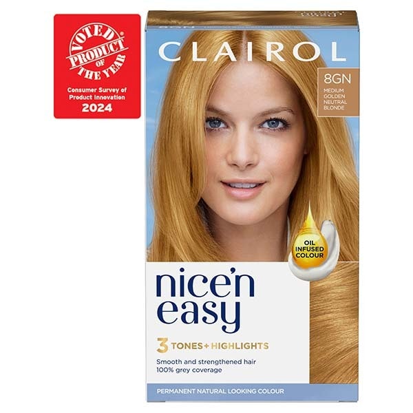 Clairol Nice'n Easy Hair Dye 8G Medium Golden Neutral Blonde