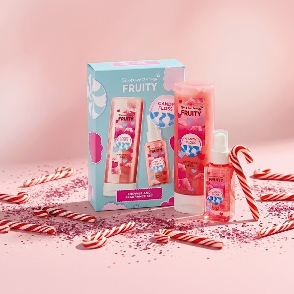 Superdrug Fruity Candyfloss Shower Gel & Body Mist Gift Set