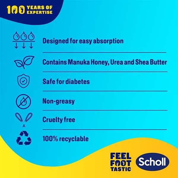 Scholl Foot Mask With Manuka Honey, Shea Butter & Urea