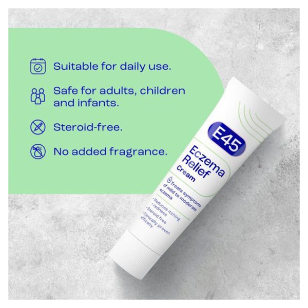 E45 Eczema Relief Emollient Cream To Repair & Soothe 60Ml