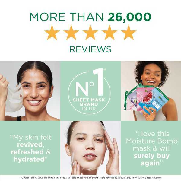 Garnier Moisture Bomb Green Tea Hydrating Face Sheet Mask