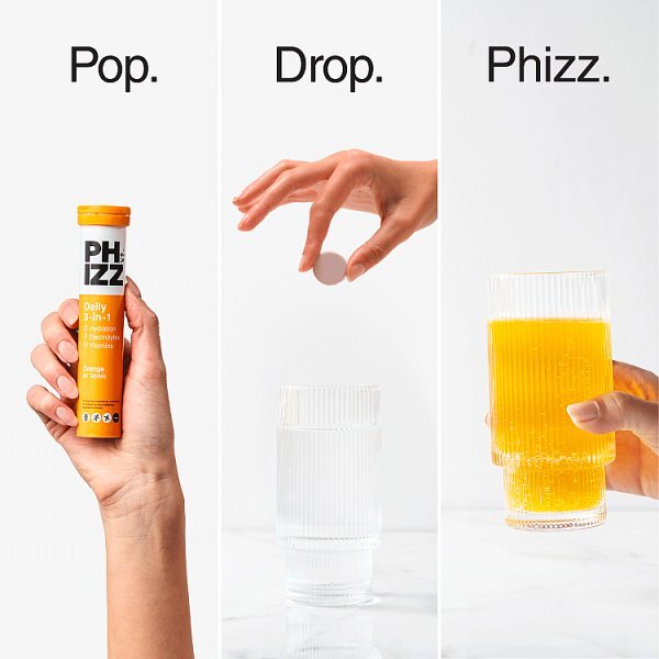 Phizz Orange 3-In-1 Hydration, Electrolytes & Vitamins