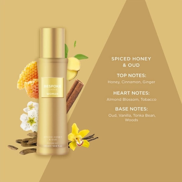 Bespoke Woman Spiced Honey & Oud Perfume Mist 140Ml