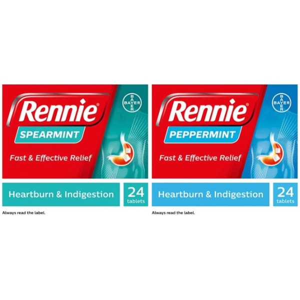 Rennie Mixed Flavours Heartburn & Indigestion 2 x 24 Tablets