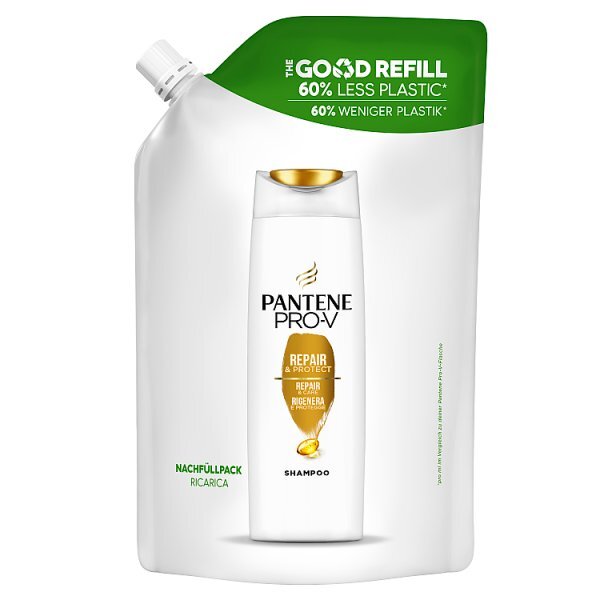 Pantene Repair & Protect Hair Shampoo Refill Pouch, 480ml