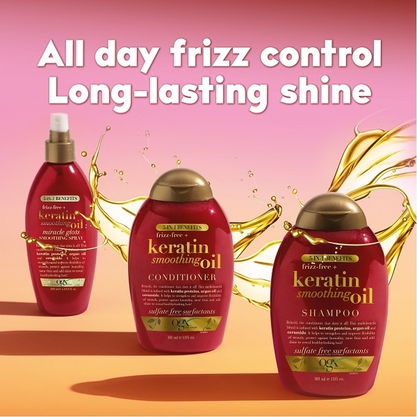 OGX Frizz-free+ Keratin Smoothing Oil Conditioner 385ml