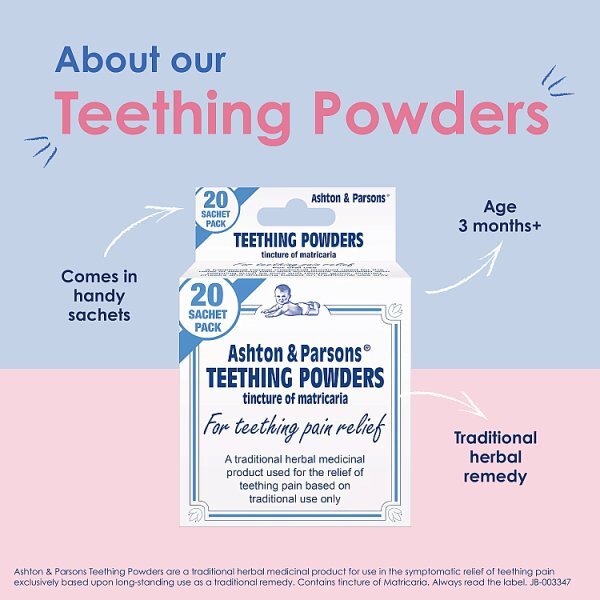 Ashton and Parsons Teething Powder - 20 Sachets