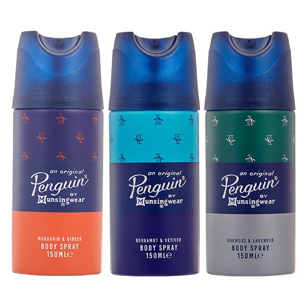 Original Penguin 3x 150ml Body Spray Set