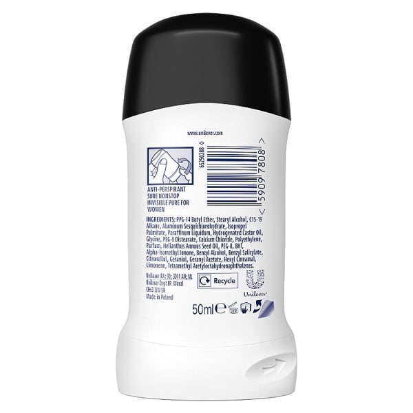 Sure Nonstop Protection Invisible Pure Anti-Perspirant Cream 50 ml
