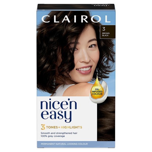 Clairol Nice'n Easy Hair Dye 3 Brown Black