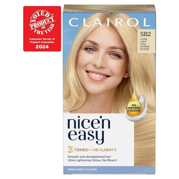 Clairol Nice'n Easy Hair Dye SB2 Ultra Light Summer Blonde