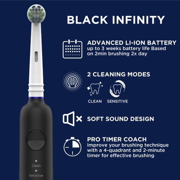 Pro Care Clean Black Infinity Electric Toothbrush