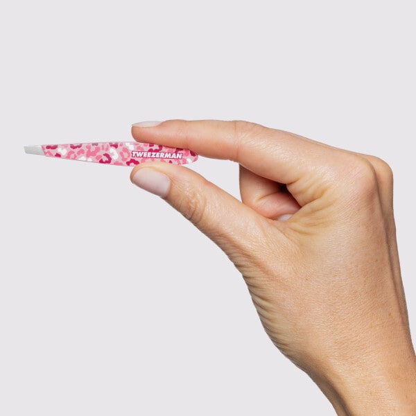 Tweezerman Leopard Pink Mini Slant Tweezer