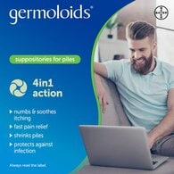 Germoloids Haemorrhoids & Piles 24 Suppositories