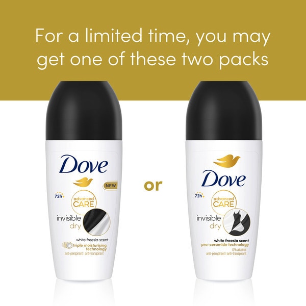 Dove Advanced Care Invisible Dry Anti-Perspirant Roll On 50 ml