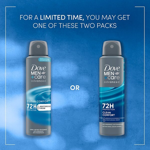 Dove Men Adv Antiperspirant Deodorant Clean Comfort 150ml